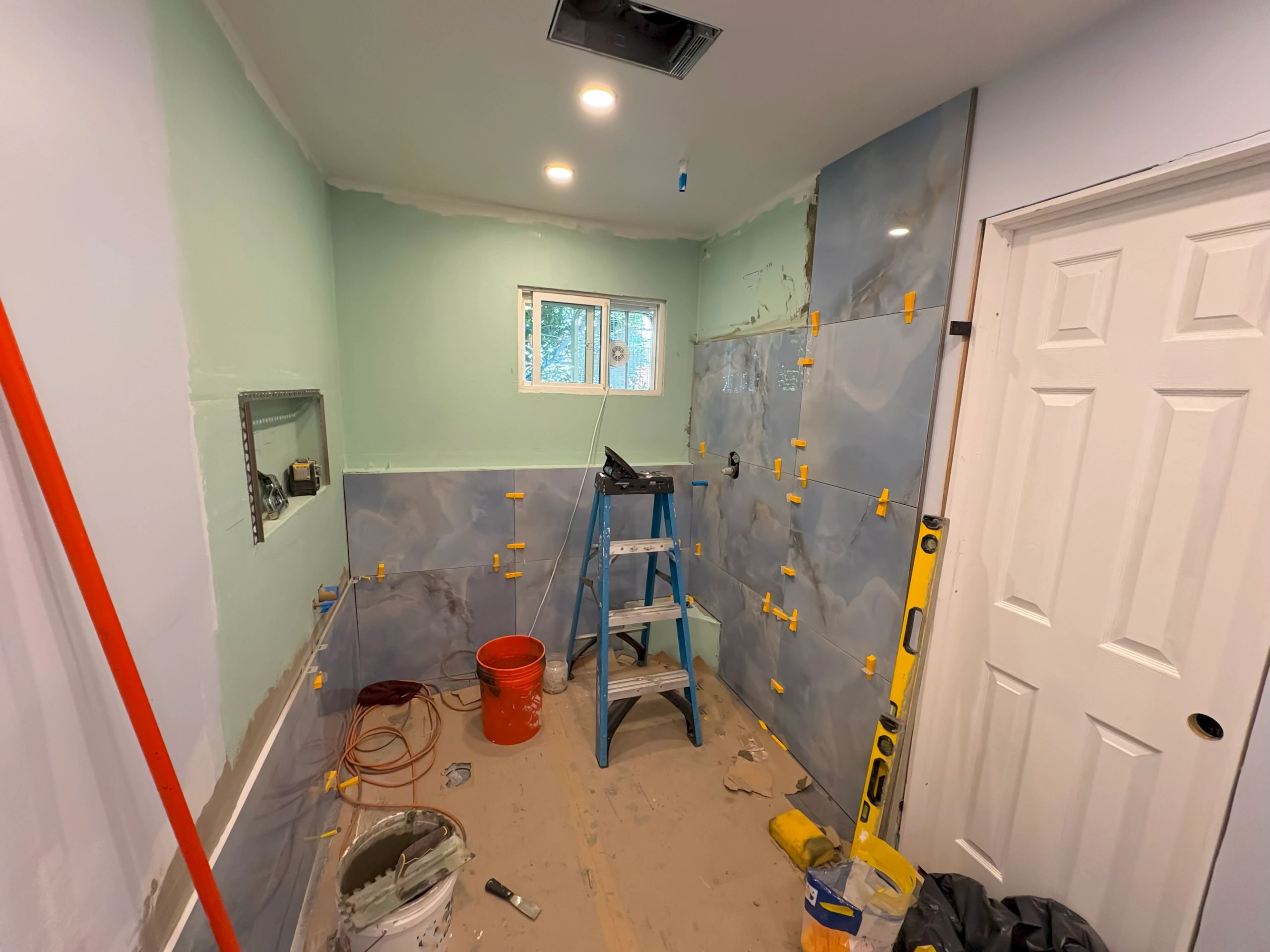 Bathroom renovation mid-construction